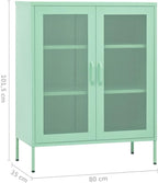 Mint Steel Storage Cabinet 13.8" W x 31.5" L x 40" H, Adjustable Shelves 198 lb Load, Slim Metal Cupboard for Bathroom, Pantry, Living Room & Kitchen, Small Space Organizer