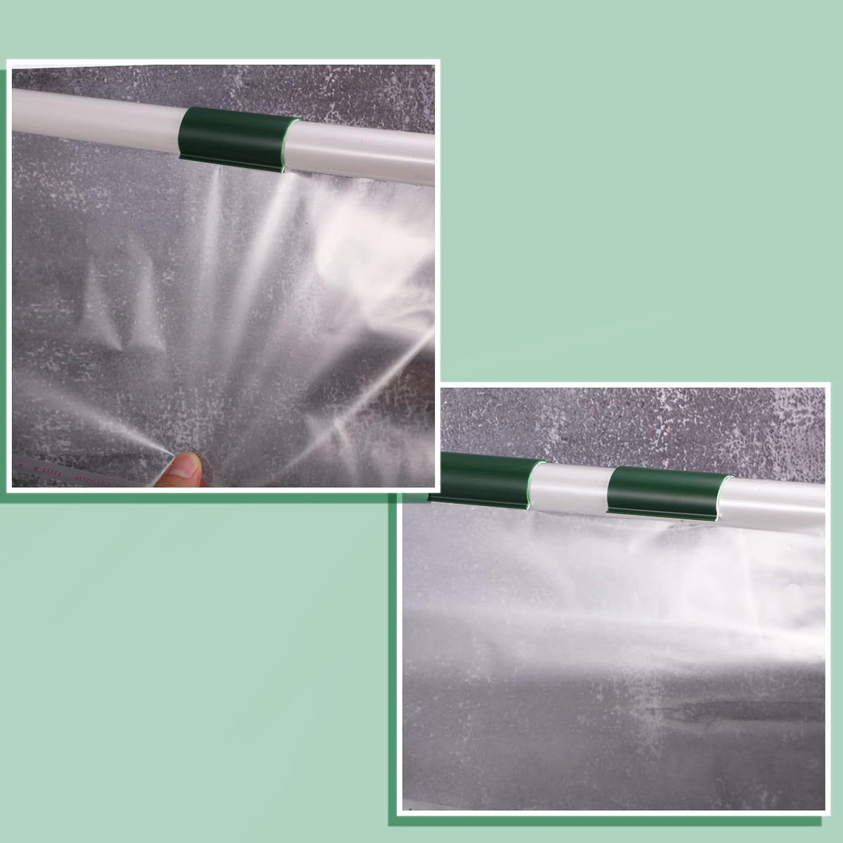 Jetec 32 Pcs PVC Pipe Clips Pool Cover Clamps for Above Ground Pool Greenhouses, Row Covers, Garden, Shelters, Bird Protection, 2.4 Inch Long(for 3/4 Inch PVC Pipe,Green)