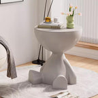 Circle Side Table, Round Modern End Table, Waterproof & Durable, Small Coffee Table for Living Room, Bedroom, Bedside, Versatile Accent Table - Grey