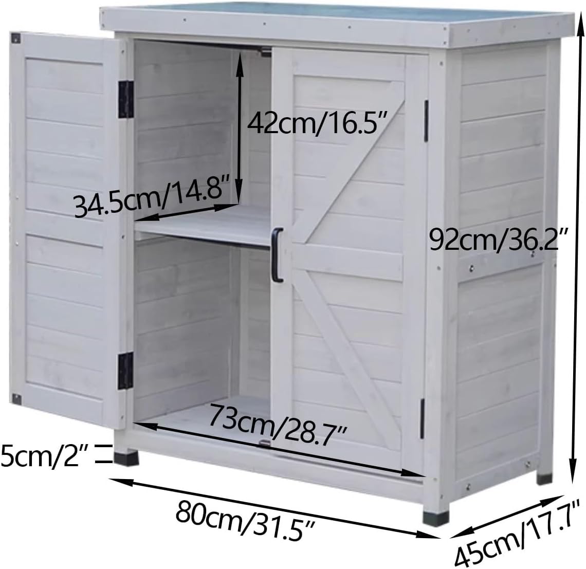 Outdoor Storage Cabinet Waterproof Small Strong Load-Bearing, Front Opening Outdoor Patio Storage Box Cabinet Small Easy to Assemble, Indoor and Outdoor Use,