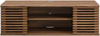 Modway Render 46" Mid-Century Modern Wall Mount Media Console TV Stand, 46 Inch, Walnut