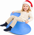 360° Rotating Gyro Chair, 24" One-Piece PE Spun Chair with Non-Slip Textured Surface, Spinning Top Chairs for Home, Backyard, Recreation Room & Commercial (Blue, Small)