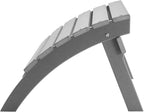 Adirondack Ottoman 21.5L x 18.9W x 14.8H Inch HDPE Folding Patio Footrest Gray