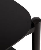 Kate and Laurel Knowlton Modern Tiered Triangle Side Table, 24 x 24 x 24, Black, Transitional Two-Tier Triangular Living Room End Table with Storage for Use as Indoor Plant Stand