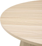 Round Wooden Coffee & Side Tables with Tapered Base, Wood | Nesting Coffee Table Set of 2, Modern Accent Furniture for Living Room Bedroom, Space-Saving Design