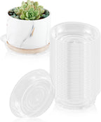 40 Pack 4 Inch Plant Saucer Clear Plant Saucers for Indoors Flower Pot Saucers Small Plant Plate Dish Plant Pot Saucers Plant Trays for Pots Bulk