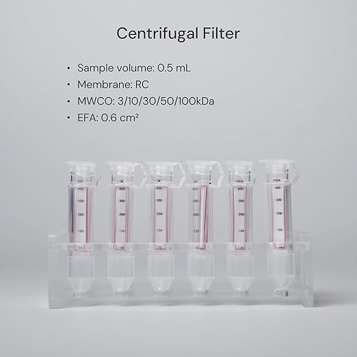 300kDa Ultra Centrifugal Filter Unit, 0.5mL, Regenerated Cellulose RC Membrane, Snap Caps (24/PK)