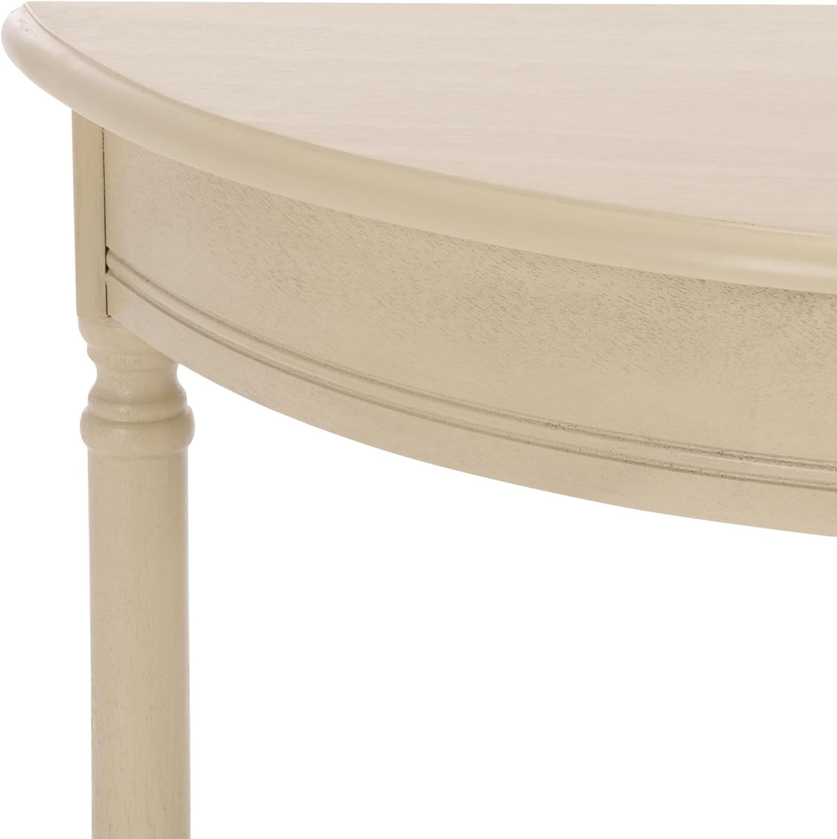 SAFAVIEH Furniture - Tinsley Half-Round Console Table - Sand - Solid Wood - Farmhouse Demilune Design - Ideal for Entryway, Hallway, Living Room, 28" W x 11.75" D x 28" H (CNS5723E)