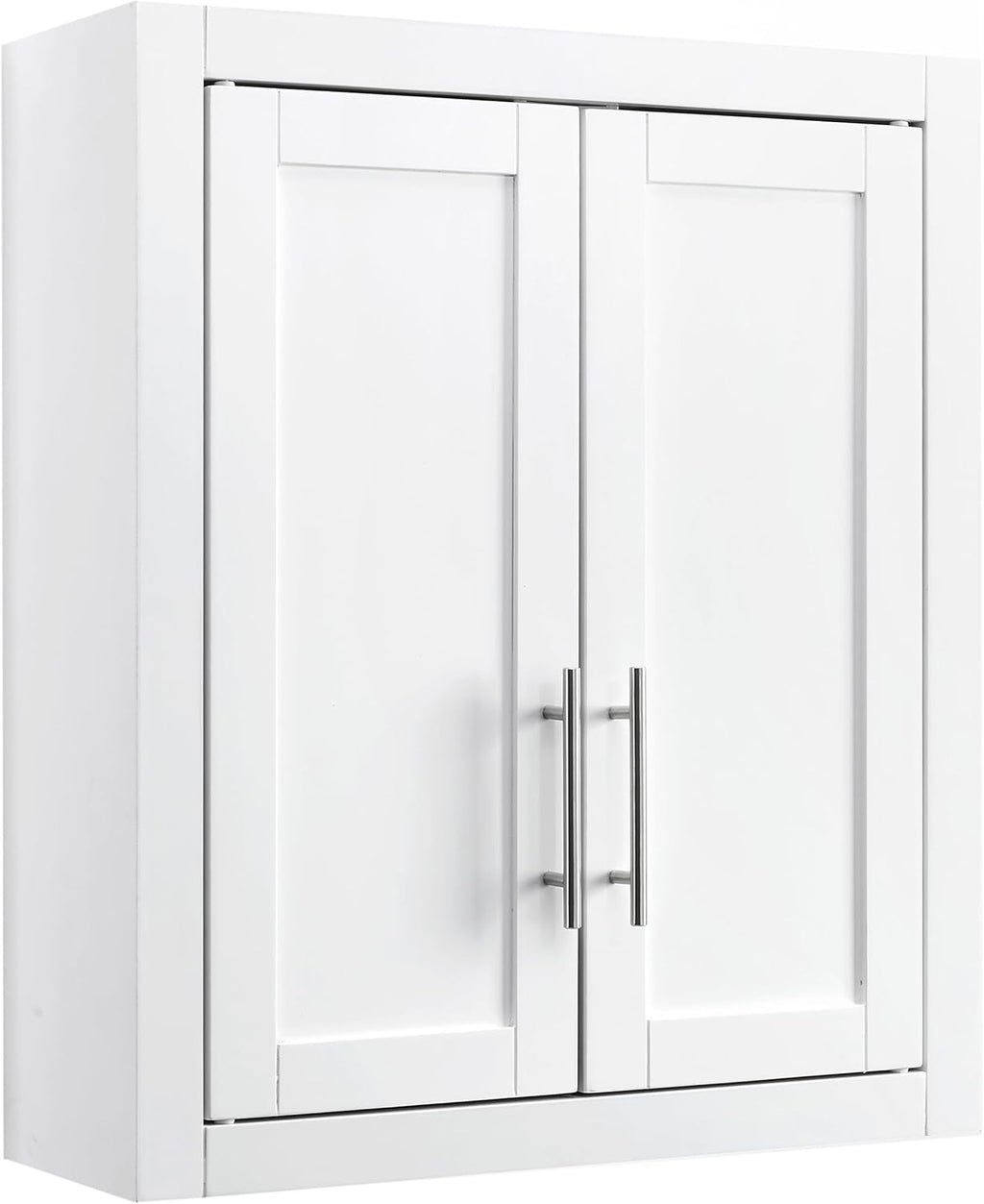 Crosley Furniture Savannah Wall Mounted Bathroom Storage Medicine Cabinet with Shelves, Snow