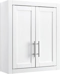 Crosley Furniture Savannah Wall Mounted Bathroom Storage Medicine Cabinet with Shelves, Snow