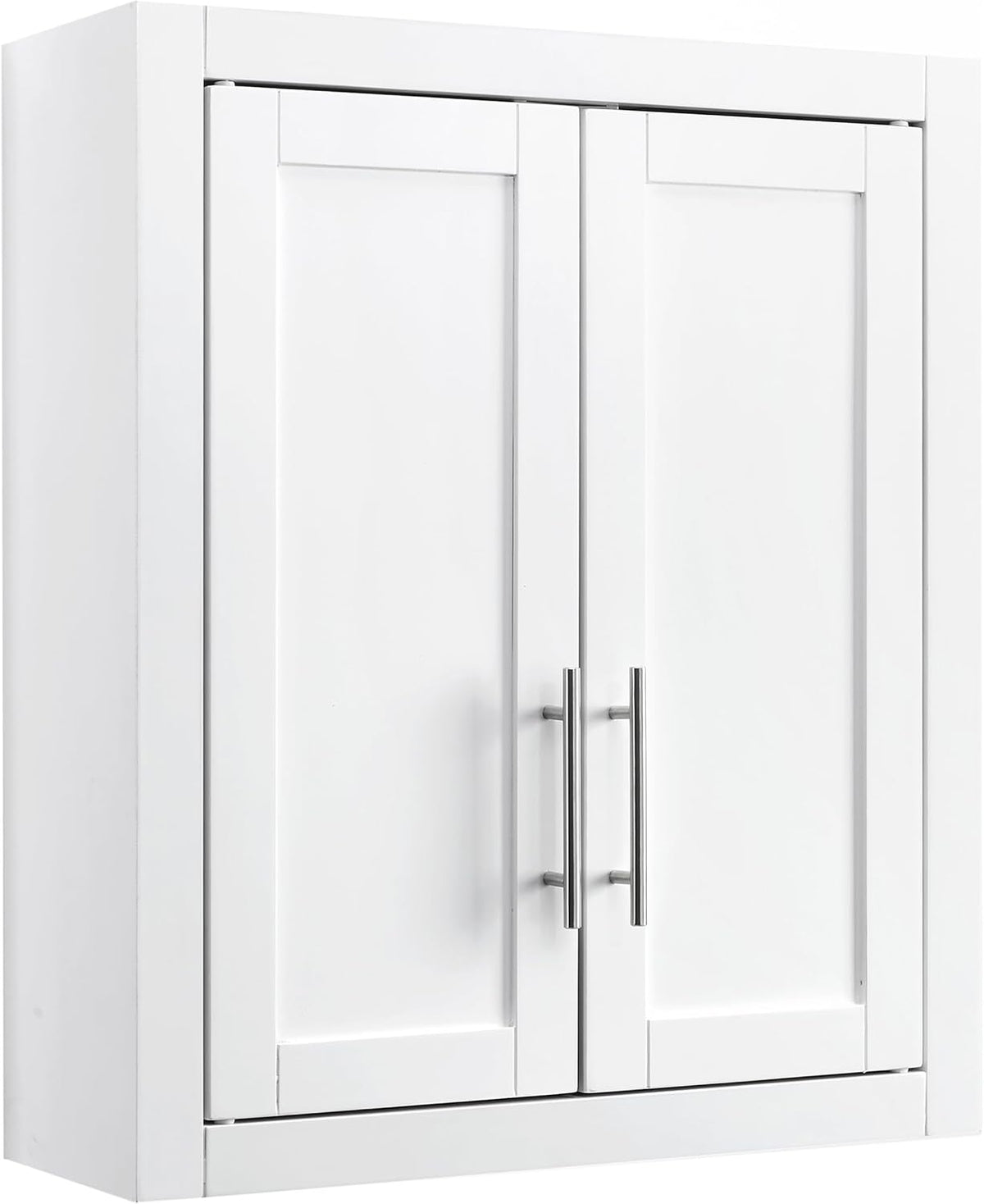 Crosley Furniture Savannah Wall Mounted Bathroom Storage Medicine Cabinet with Shelves, Snow