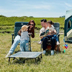 Timber Ridge 3-Level Adjustable Rocking Camping Chair, Ergonomic Padded High Back, Supports 300 LBS, Stable Anti-Tip Rocker, Hard Armrests for Easy Standing, Portable for Patio, Lawn & Tailgating