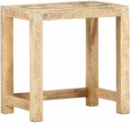 2 Piece Side Table Set Solid Mango Wood Hand-Painted Nesting Tables for Living Room Brown