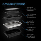 AC Infinity Large Trim Tray System 20-Inch, Interchangeable 3-Tray & 2-Screen Kit, Ergonomically Designed for Lap or Table Trimming, Plant Harvest Set to Collect Leaves and Pollen