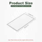 YOKIVE 6 Pcs Magnetic Floor Vent Covers, Floor Register Cover PVC Mesh Air Vent Screen Filters, Great for Home Floor, Wall, Ceiling, Catch Debris Hair Dust (White, 10-Inch x 6-Inch)