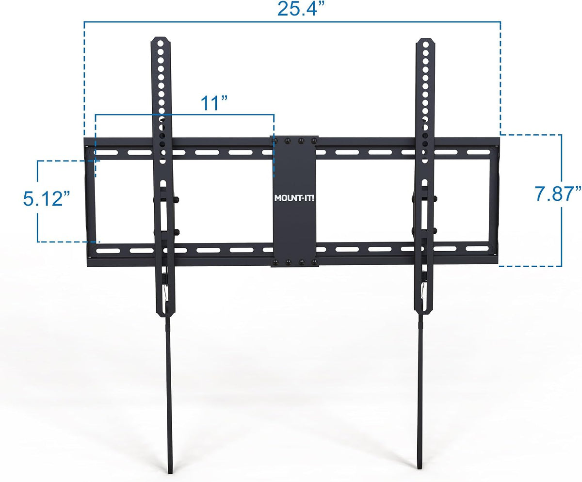 Mount-It! Tilting TV Wall Mount Bracket for 42-80 Inch TVs | Universal TV Mount with Low Profile Design, Supports 110 lbs | Quick Release Lock | Fits 16" & 24" Studs | Max VESA 600x400mm