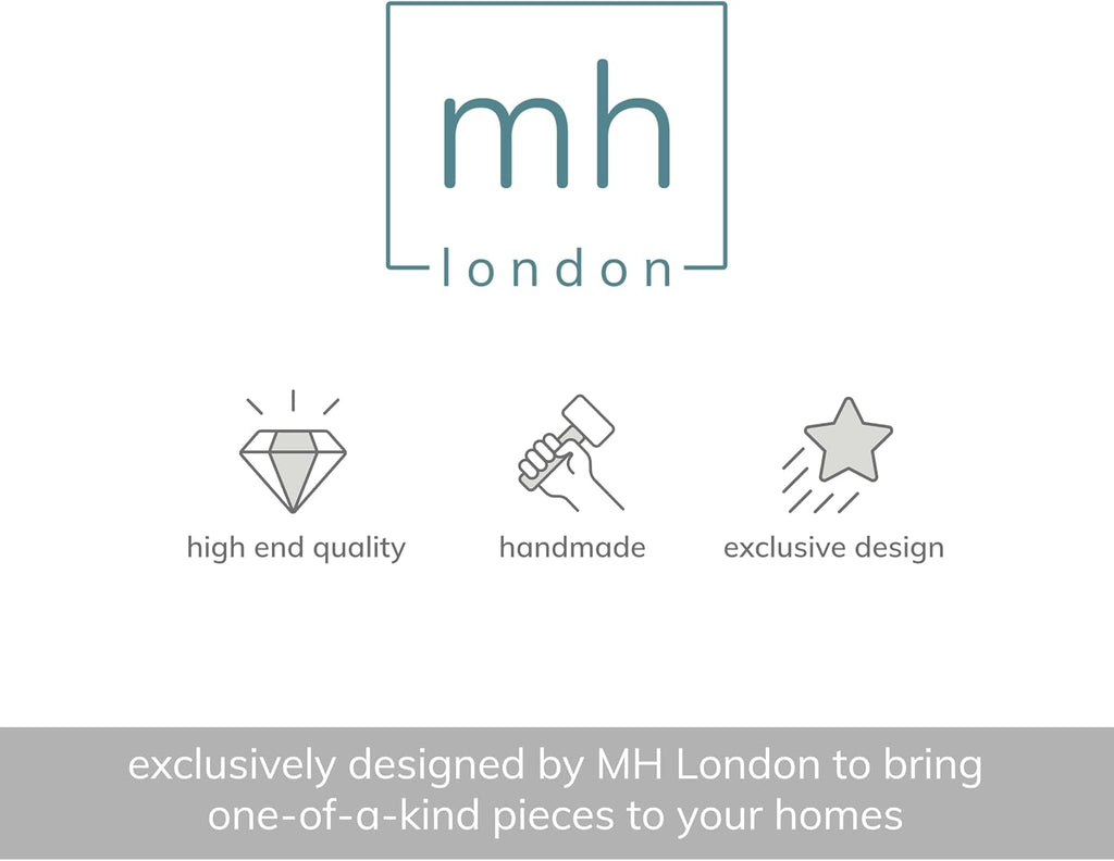 MH London Lydia Round Small End Table & Side Table Solid Wood, Walnut top with Black Metal Legs, Nightstand, 15.75"x15.75"x18"