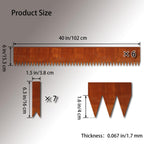 Corten Steel Landscape Edging, 40" L x 6" H, 15 GA Thickness, 6 Pack + 7 Stakes, Enhance Garden, Yard, Park, Lawn, Plants & Vegetables w/Long-Lasting Rust-Finish Cor-Ten Edging