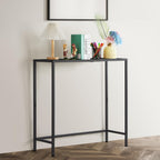 Narrow Console Table, Black Entryway Table for Small Spaces | 31.5" Small Side Table, Thin Hallway Table, Slim Sofa Side Table, For Living Room, Foyer, Wood-Grained, for Narrow Spaces