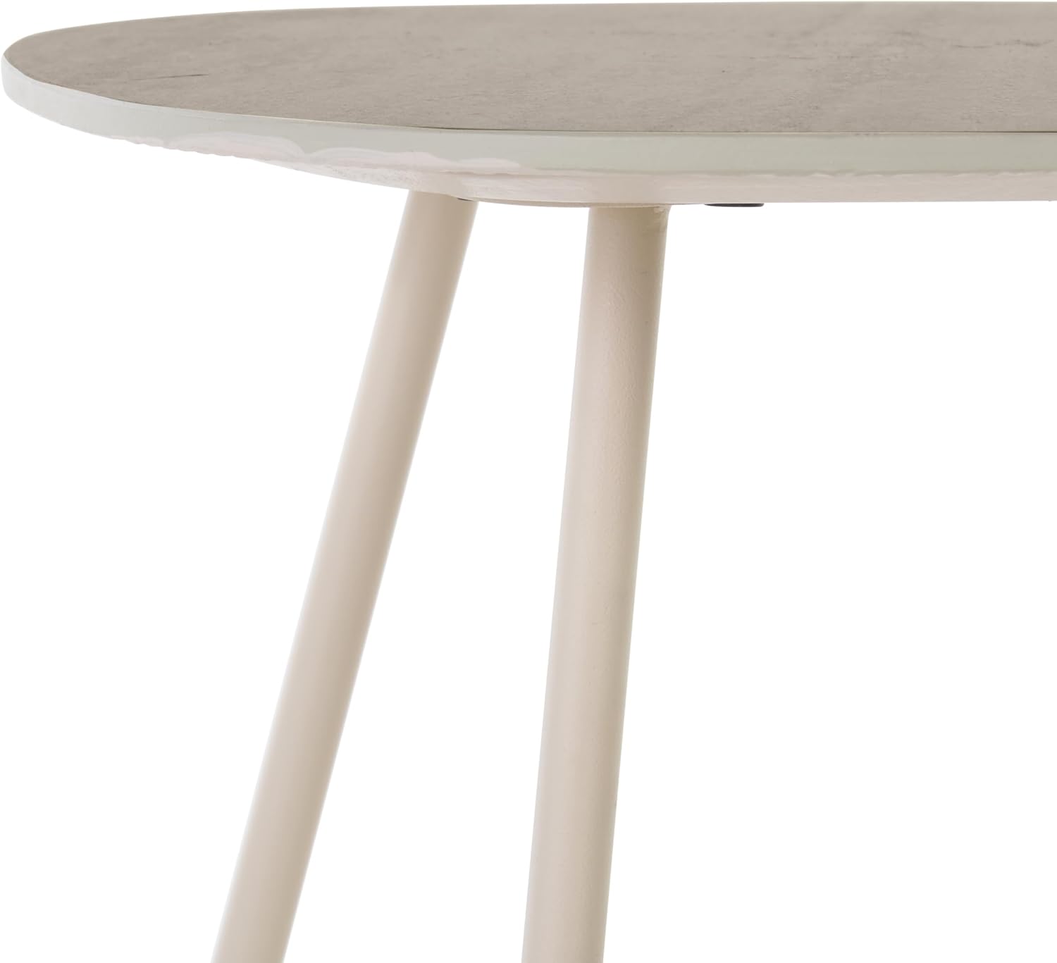 SAFAVIEH Home Collection - Mint Small Side Table, Beige Ceramic Accent Table with Slim Legs, Fully Assembled (ACC2914A)