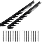 VEVOR Landscape Edging Border, 10Pcs 6 ft x 1.6 in Plastic Garden Edging with 60 Spikes, Sun-Resistant Flowerbed Borders, DIY Layout, No Dig Garden Edger Border Divider for Lawn Edgings for Yard