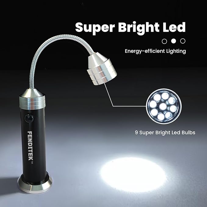 BBQ Grill Light for Outdoor, Barbecue Magnetic Base LED Lights with Flexible Neck,Waterproof Heat Resistant Grill Lamp for Smoker Accessories, Gifts for Men Dad Husband， Batteries Included - 2 Pack