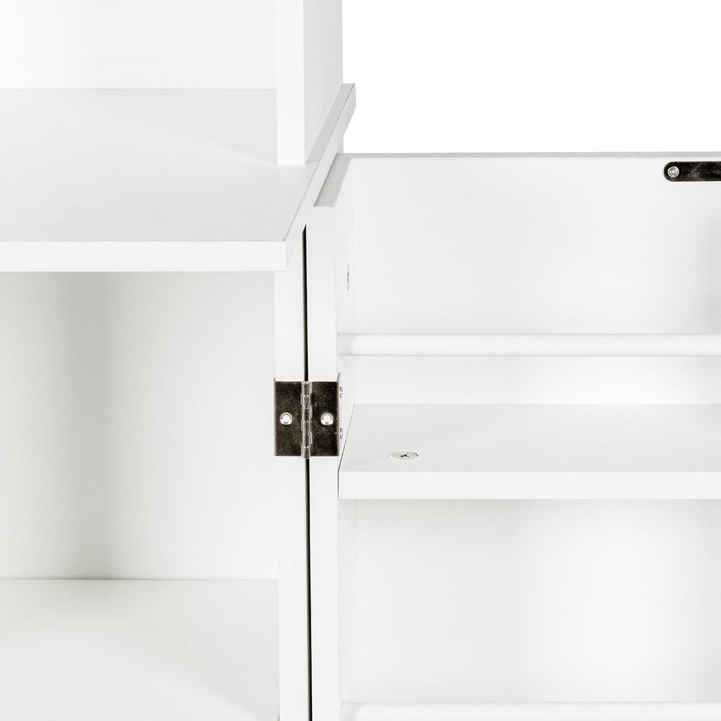 71'' Pantry Cabinet, Tall Storage Cabinet with Microwave Stand, Freestanding Kitchen Hutch with Doors and Adjustable Shelves, Mordern Food Pantry for Kitchen