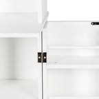 71'' Pantry Cabinet, Tall Storage Cabinet with Microwave Stand, Freestanding Kitchen Hutch with Doors and Adjustable Shelves, Mordern Food Pantry for Kitchen