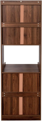 KEIKI 70.87" Tall Kitchen Pantry Storage Cabinet with Countertop, Glass Doors, Drawers, Microwave Stand and Shelves, Freestanding Wood Hutch Food Pantries Buffet Cupboard for Coffee Bar, Dining Room