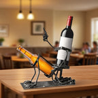 Steampunk Bar Decor for Wine, Whiskey, Beer & Soda - Funny Skeleton Beverage Display for Home Kitchen - Cool Halloween for Adults