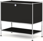 Metal Nightstand, Mid-Century Modern Bookshelf, Flap Door 27.5 | Sleek Modern Design,Space-Saving, Cube Storage Organizer, Bedside Table, Entryway Console for Home, Office, or Foyer