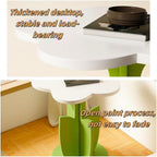 Flower Shape Side Table, Modern Bedside Table, Multifunctional Coffee Table, Cute Storage Table Suitable for Small Indoor Space(Pink)