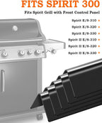 7636 Flavorizer Bars 15.3 inch for Weber Spirit Grill Parts Spirit 300 & GS4 Spirit II 300 315 320 330 S310 E310 Grill Parts with Front Control, 5 Pcs Flavor Bars Heat Plates for Weber 67046