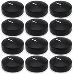 Set of 12 3 inch Black Floating Candles Large Unscented Dripless Water Wax Halloween Candles for Vases, Centerpieces at Wedding, Party, Pool, Halloween Holidays - 10 Hour Burning