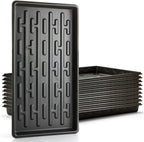 Shallow 1020 Nursery Flat Trays Specialized for Holding & Carrying 200 Cell Plug Seedling Trays (Height is 1.3"),Microgreen Germination Trays,10 Pack, No Holes (YB01, 10Pcs)