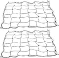 2 Pack Grow Tent Net Trellis Netting 4x4Ft Elastic Trellis Netting Includes 8 Iron Hooks Flexible Net Trellis for Grow Tents a Total of 36 Holes (Black)