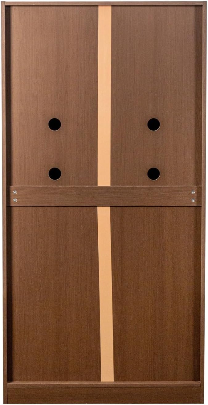 KEIKI 63" Tall Kitchen Pantry Storage Cabinet with Door-Side Rack & Shelves, Freestanding Wood Hutch Food Pantries Cupboard for Coffee Bar, Dining Room