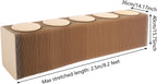 Folding Paper Stool with Pu Cushion,Accordion Paper Folding Sofa Chair,Scalable Folding Bench,3.9/4.9/6.6/8.2ft Accordion Chair Stool,One Seat Holds 400lb,for Living Room,Coffee Bar (Brown, 5 Seats)