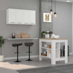 5-Shelf 4-Door Kitchen Set with Island and Wall Cabinet | Includes 5 shelves and 4 doors for expanded storage capacity