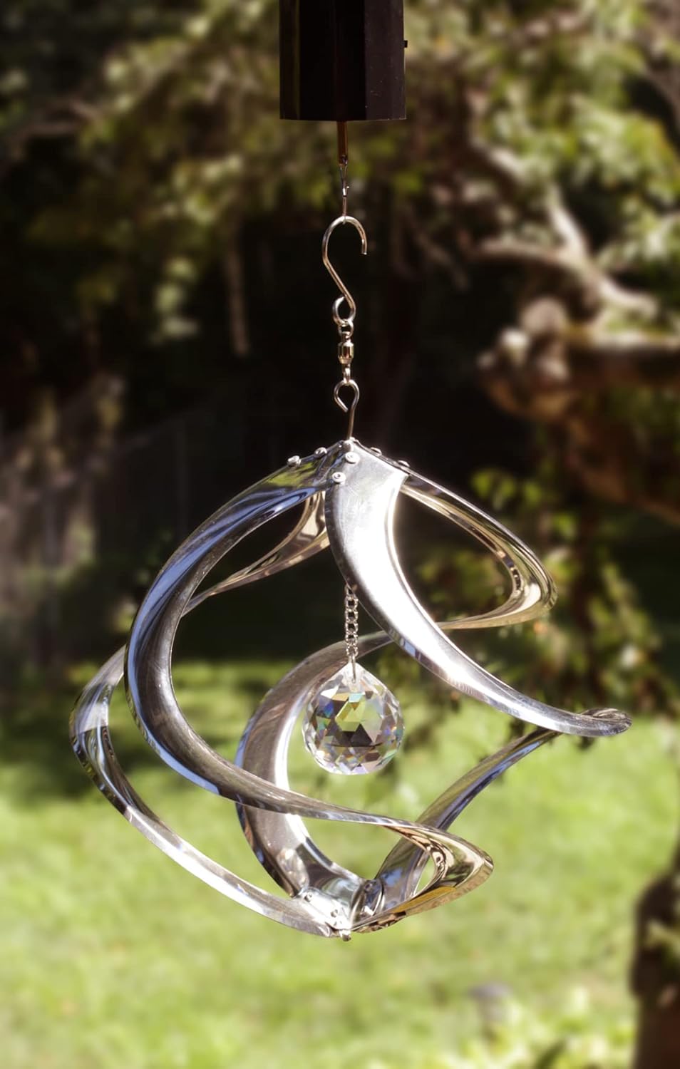 Red Carpet Studios The Original Helix Cosmix Wind Spinner, 11-Inch, Chrome and Crystal