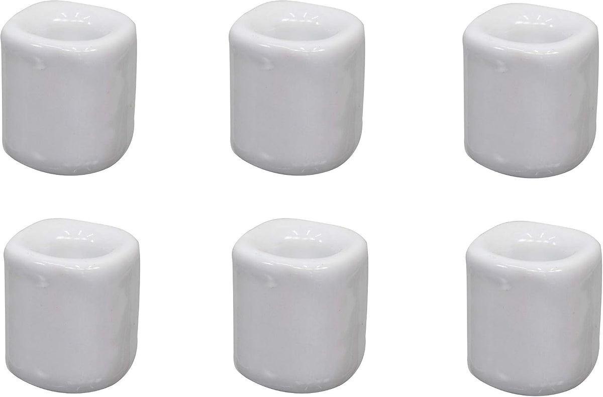 Kheops 5 pcs Ceramic Chime Ritual Spell Candle Holders - White