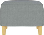 Cozy Fabric Footstool, 23.6x19.7x16.1 Inches, Durable and Breathable Fabric, Sturdy Plywood Frame, Stable Footrest for Sofa or Recliner, Compact Design for Living Room