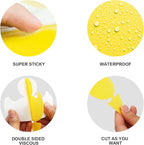 Gideal 48-Pack Dual-Sided Yellow Sticky Traps for Indoor/Outdoor Use, Gnat Trap for Flying Plant Insect Such as Fungus Gnats, Whiteflies, Aphids, Fruit Fly, Leafminers, etc - Cute Shapes