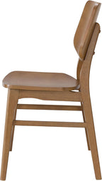 Alaterre Furniture Calais Dining – Mid Century Modern Set of 2 Dining Chairs – Solid Wood Chair Set with Minimalist Design for Dining Room or Kitchen (Warm Pecan Finish)