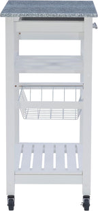 Linon Kitchen Island, White, 22.88 x 15.75 x 33.88