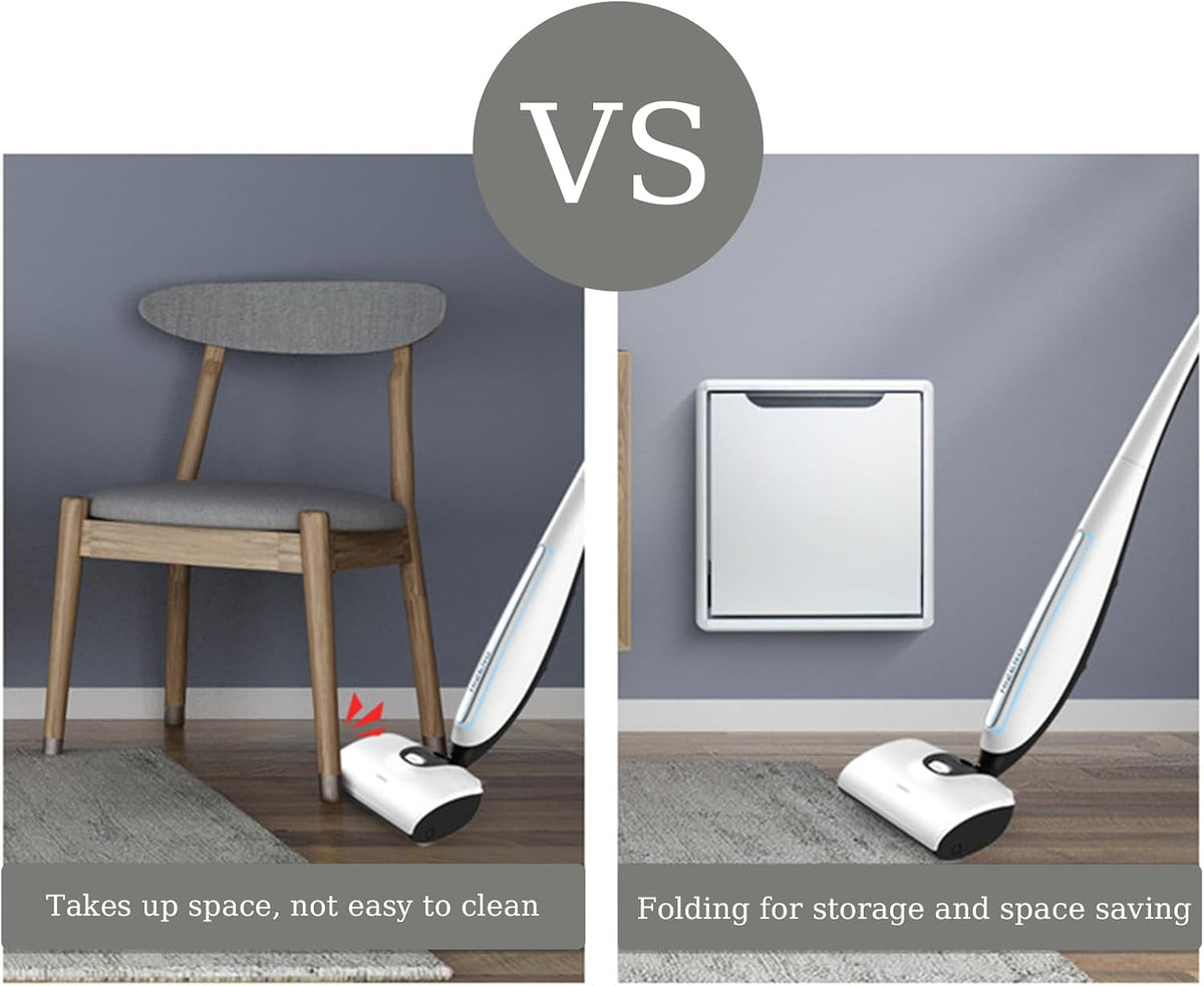 Foldable Wall-Mounted Stool,Entryway Shoe Changing Stool,Invisible Folding Shoe Bench,White
