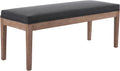 chairus Linen Upholstered Entryway Bench Dining Table Benches Farmhouse Shoe Bench Seat for Hallway Bedroom End of Bed Vintage 45.5" Wooden Leg Benches for Kitchen Restaurant Window, Charcoal