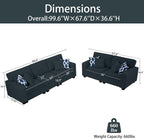 Legend Vansen Modular Sectional Sofa L Shaped Couch with Ottoman Modern Reversible Corner Sectional Couch for Living Room