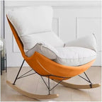 Rocking Recliner Chair with Footrest & Lumbar Support, Tech Cloth Single Sofa for Living Room/Bedroom