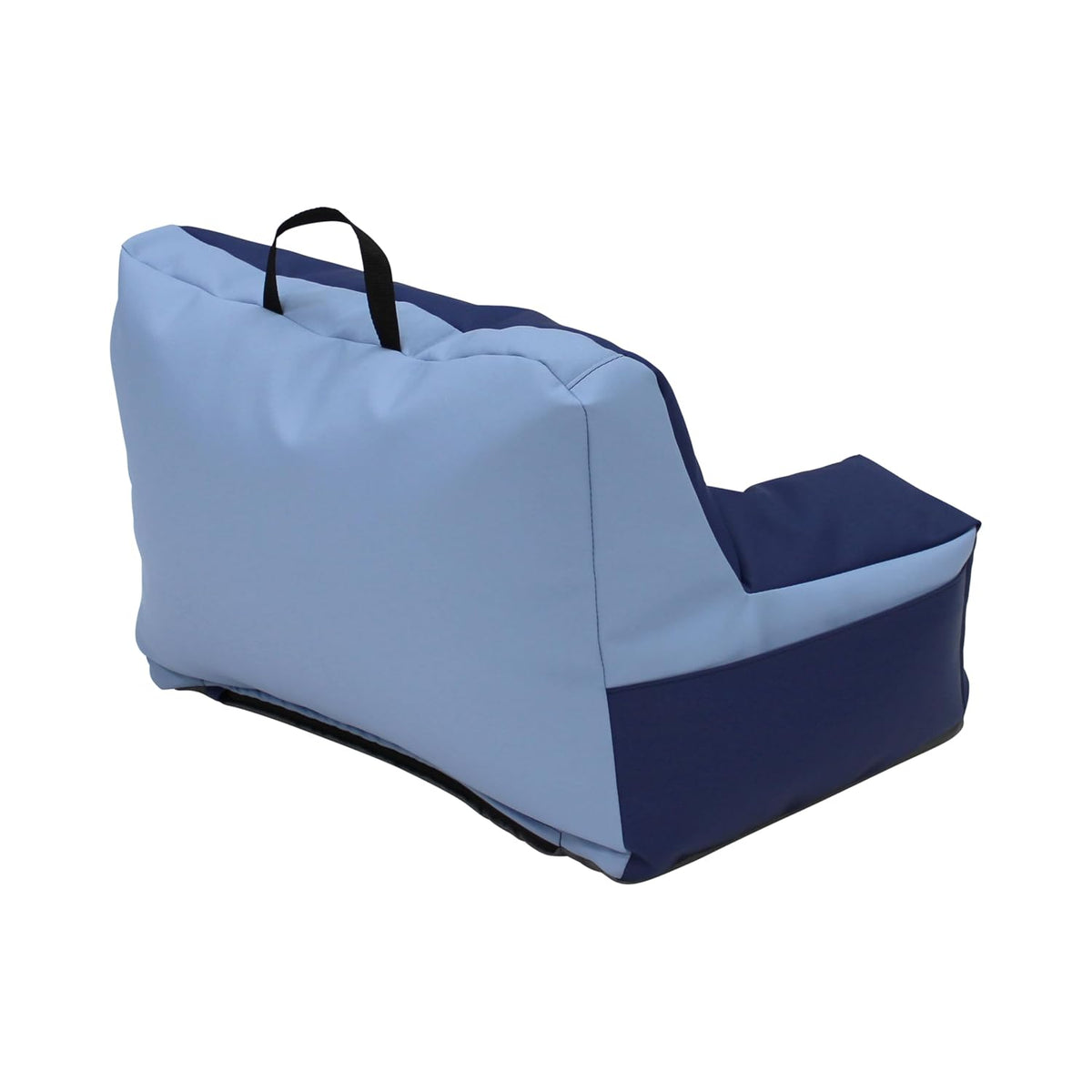 FDP SoftScape Relax-N-Read Bean Bag Chair with Supportive Back Rest, Storage Pockets and 1/2 inch Thick Foam Floor Pad, Portable Seating for Kids Age 2-6 years (2-Pack) - Navy/Powder Blue, 12367-NVPB